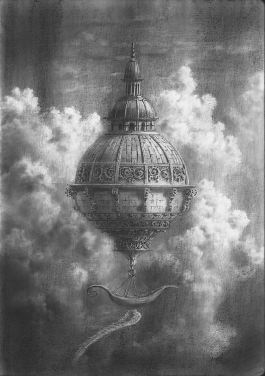 Early Dreams of Flight Study No. 2 - Original Art - 16x11in graphite on paper