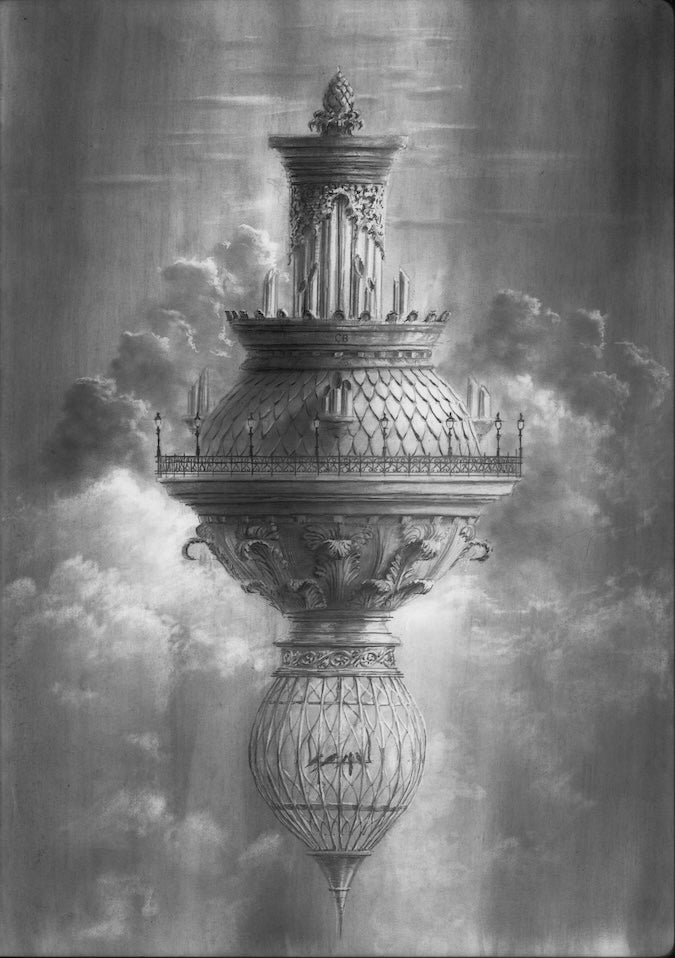 Early Dreams of Flight Study No. 3 - Original Art - 16x11in graphite on paper