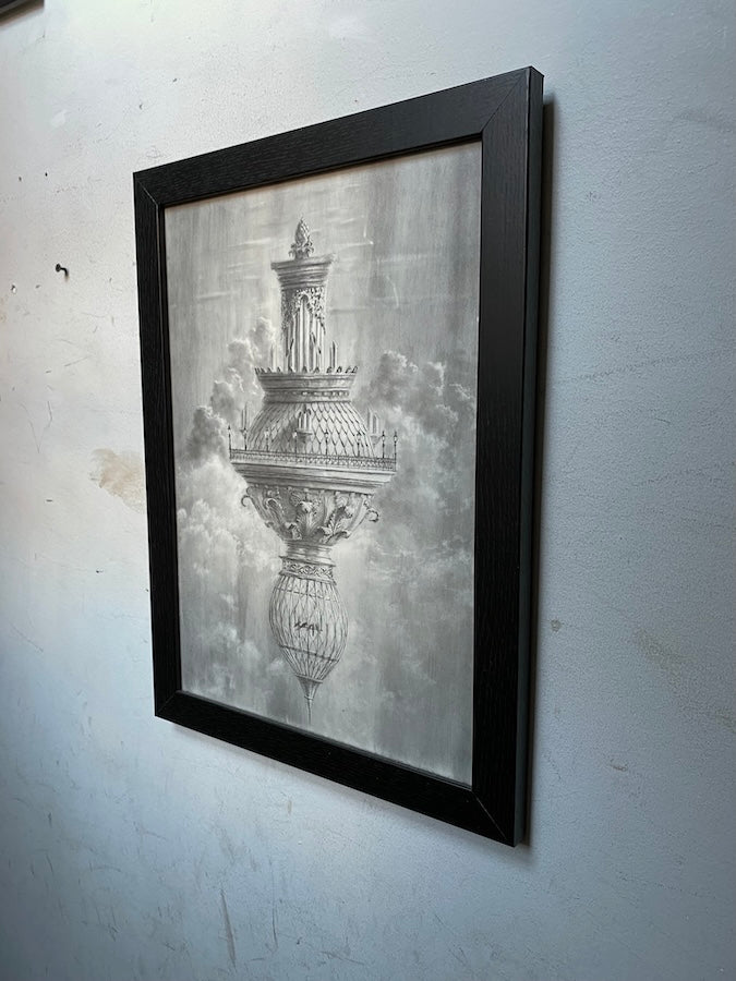 Early Dreams of Flight Study No. 3 - Original Art - 16x11in graphite on paper