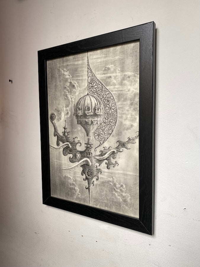 Dream Ship No. 1 - Original Art - 16x11in graphite on paper