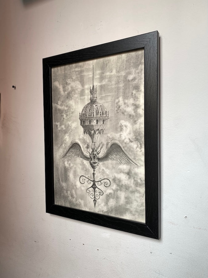 Dream Ship No. 3 - Original Art - 16x11in graphite on paper