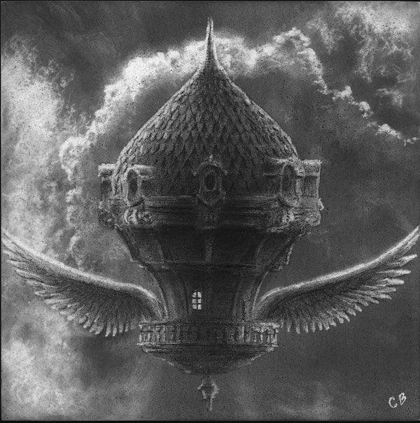 Sky Hideaway - Original Art - 6x6in graphite on panel